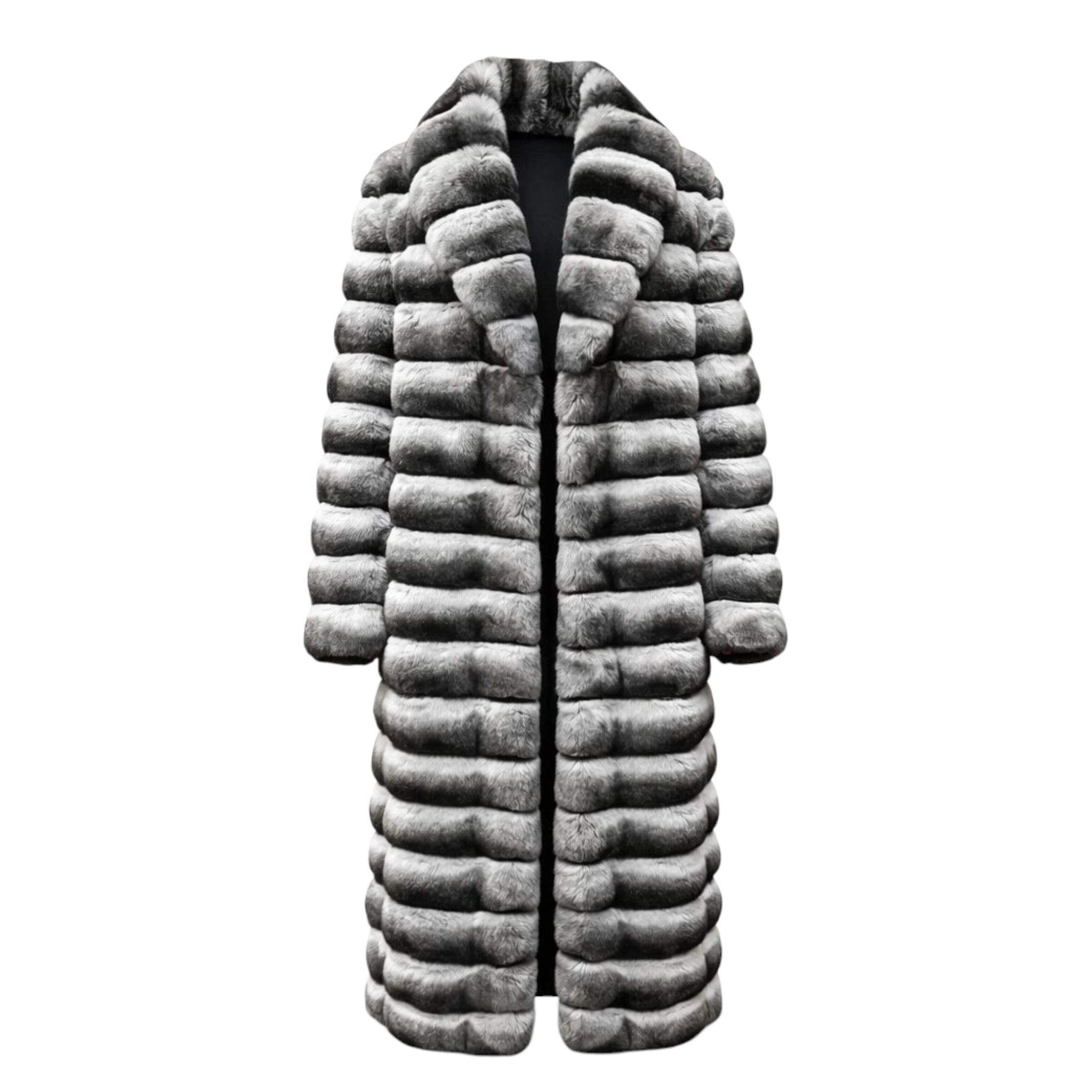 Full Length Chinchilla Coat with Collar – Daniel's Leather