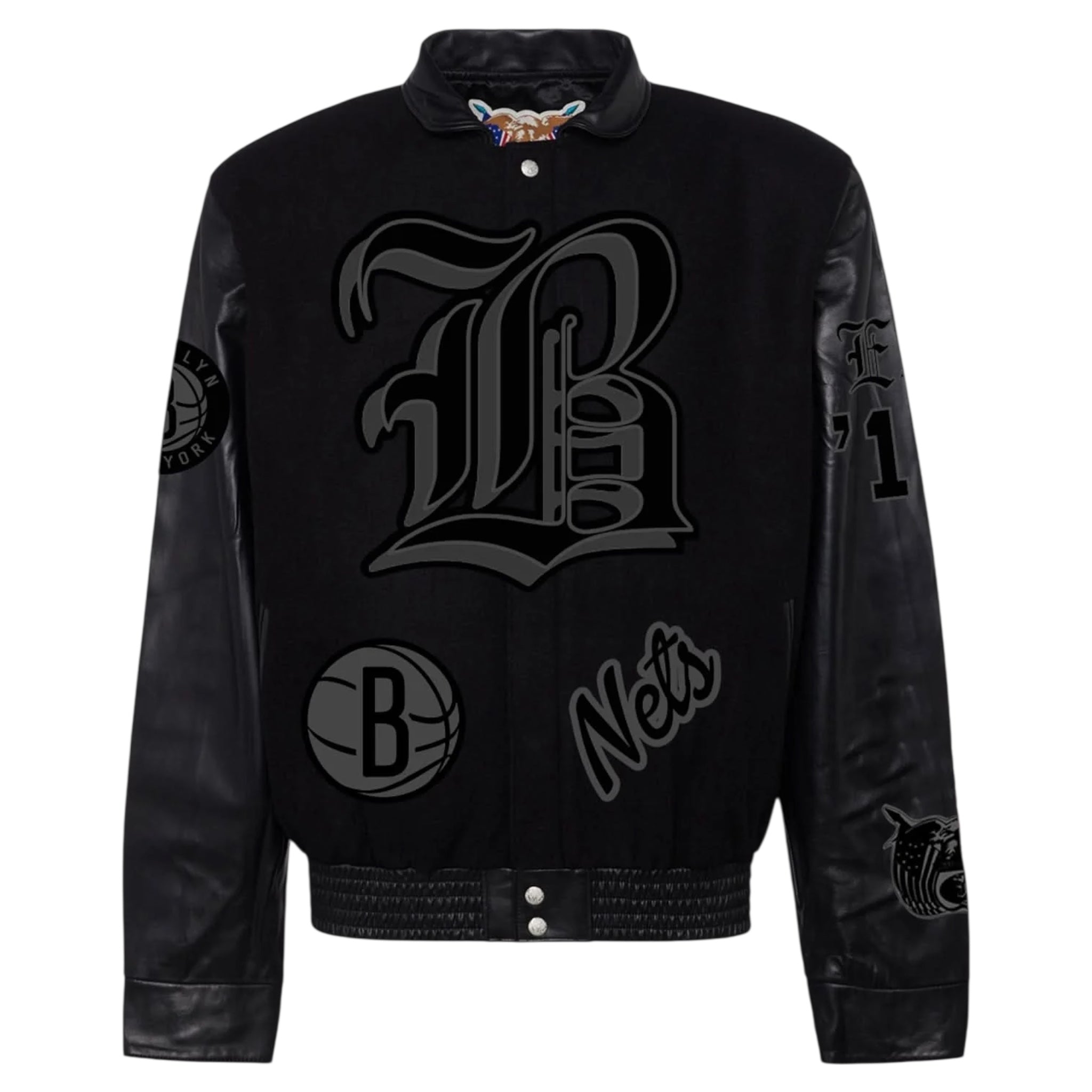 Brooklyn Nets Wool & Leather Old English Varsity Jacket – Daniel's