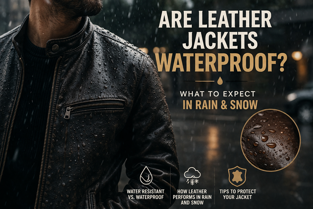 Are Leather Jackets Waterproof? What to Expect in Rain &amp; Snow