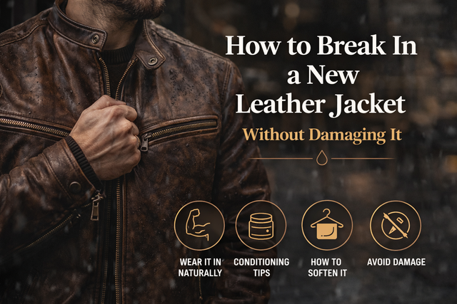 How to Break In a New Leather Jacket Without Damaging It