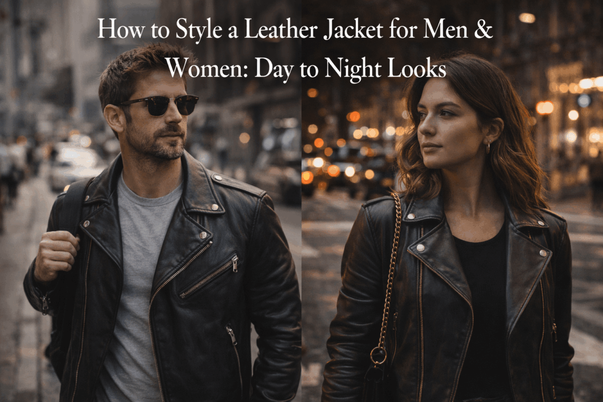 How to Style a Leather Jacket for Men &amp; Women: Day to Night Looks