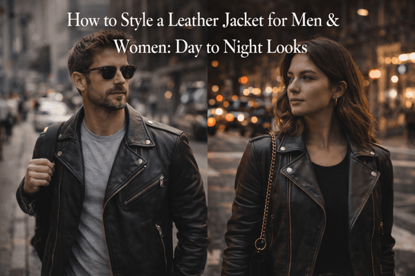 How to Style a Leather Jacket for Men &amp; Women: Day to Night Looks