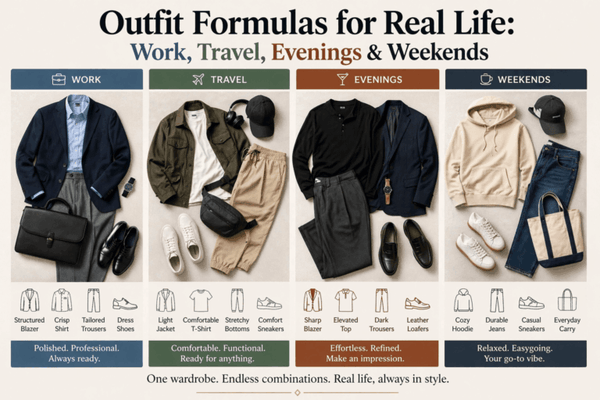 Outfit Formulas for Real Life: Work, Travel, Evenings & Weekends