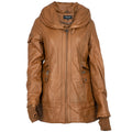 Bulky Leather Jacket With Hood