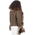 Crinkle Leather Jacket with Fox Fur Lining