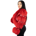 Fox with Snake Print Leather