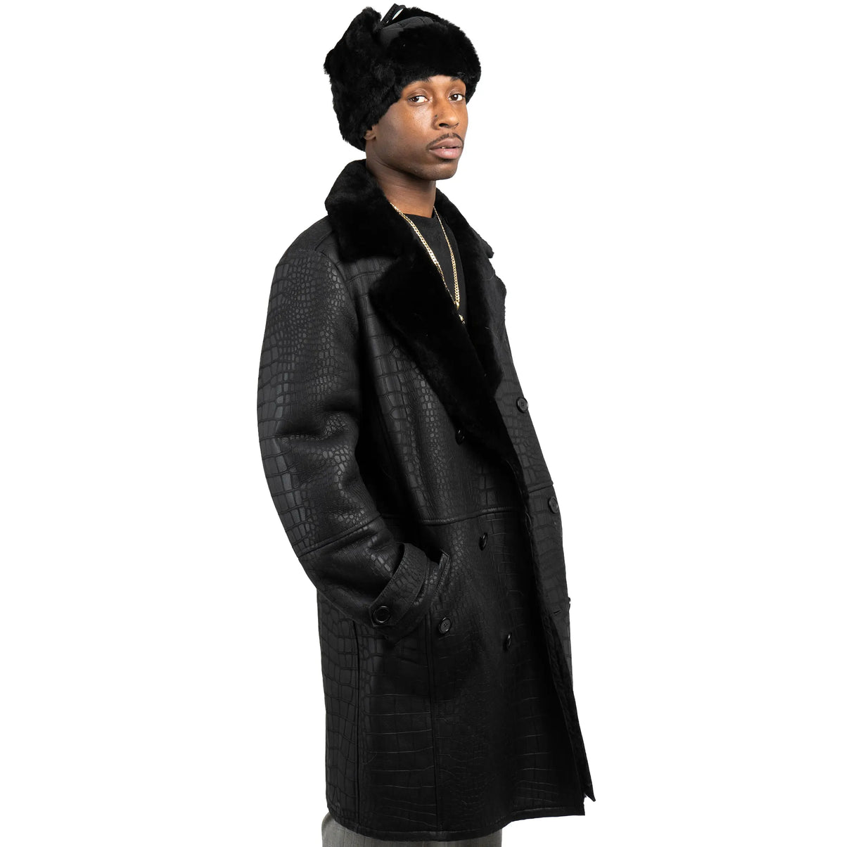 Crocodile Print Shearling – Daniel's Leather