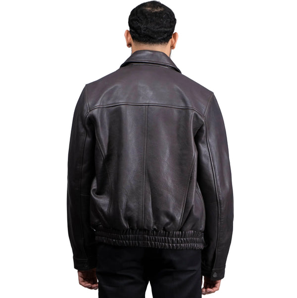Classic Leather Bomber Jacket