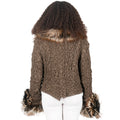 Crinkle Leather Jacket with Fox Fur Lining