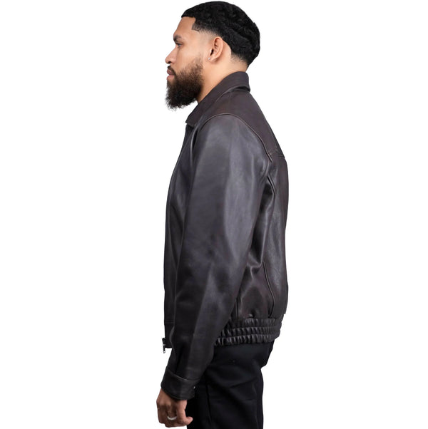 Classic Leather Bomber Jacket
