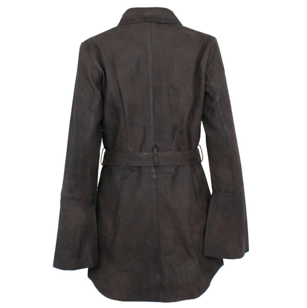 3/4 Strapped Lambskin Coat