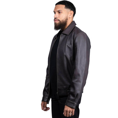 Classic Leather Bomber Jacket