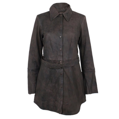 3/4 Strapped Lambskin Coat
