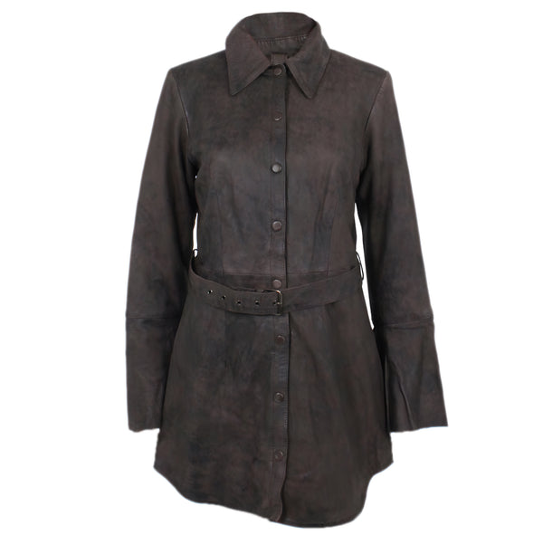 3/4 Strapped Lambskin Coat