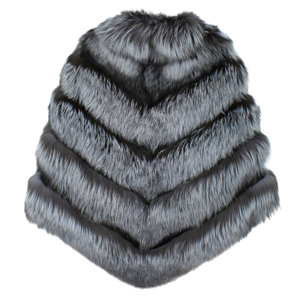 Short Diamond Cut Fox Poncho