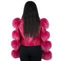 Fox with Snake Print Leather