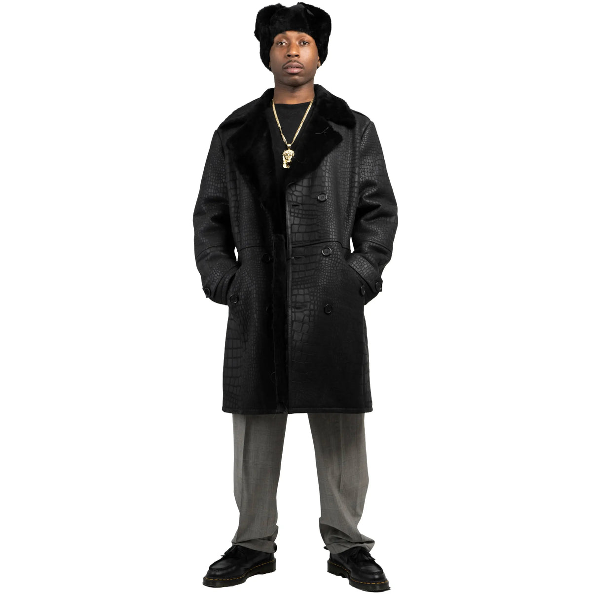 Crocodile Print Shearling – Daniel's Leather