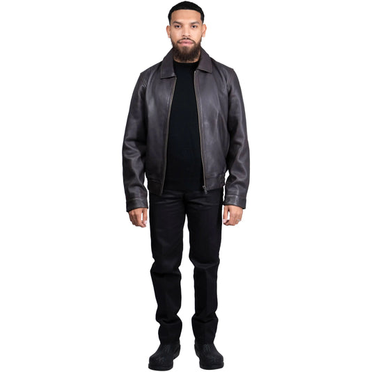 Classic Leather Bomber Jacket