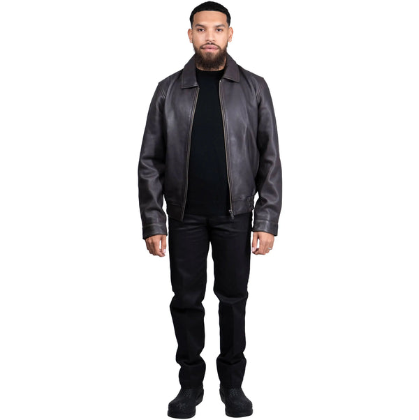 Classic Leather Bomber Jacket