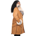 3/4 Cognac Shearling with Fox Fur