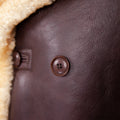 3/4 Deep Burgundy Double-Breasted Shearling