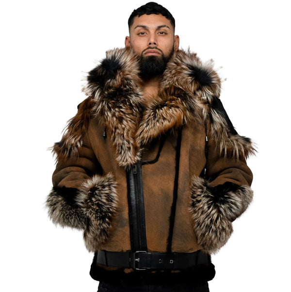 Biker Shearling with Fox Fur