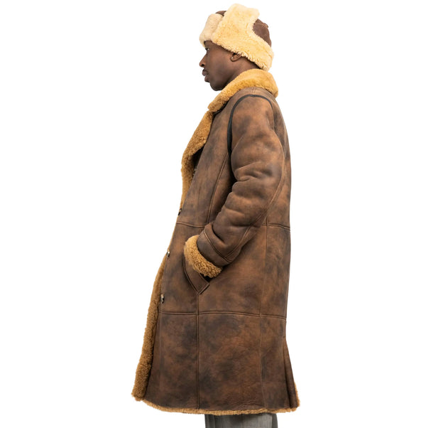 3/4 Men Double Breasted Shearling