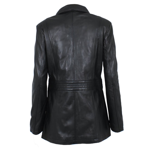 Smooth Black Lambskin Coat