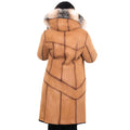3/4 Cognac Shearling with Fox Fur