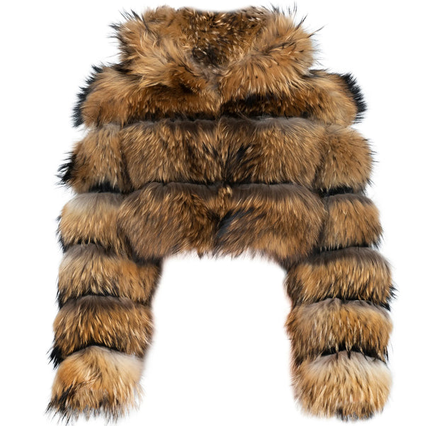 Fox Fur Cropped with Hood