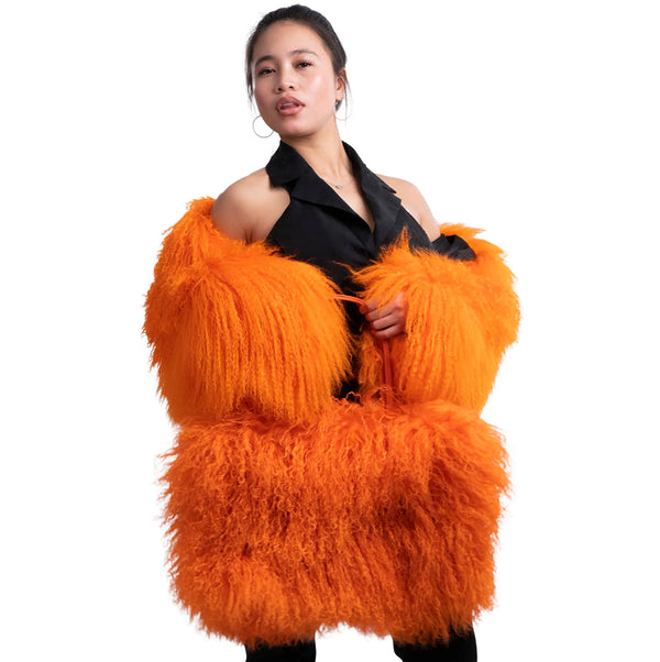Mongolian Lamb Fur Tote
