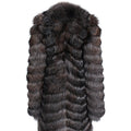 4 in 1 Fox Fur Coat With Removable Hood, Sleeves and Body
