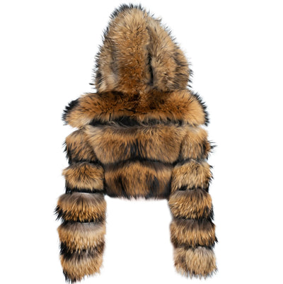 Fox Fur Cropped with Hood