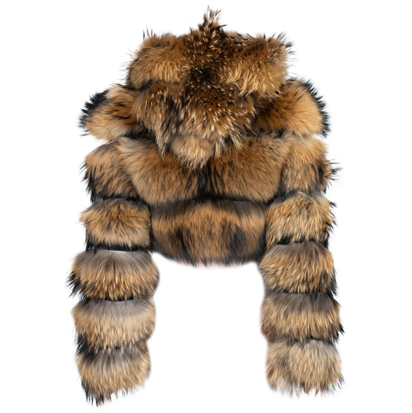 Fox Fur Cropped with Hood