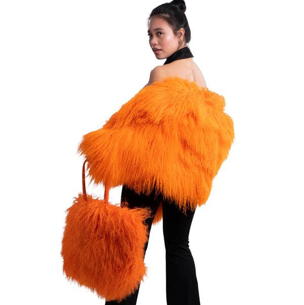 Mongolian Lamb Fur Tote