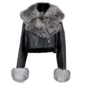 Cropped Shearling with Fox Trims