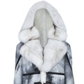 Men Maxim Shearling with Fox Collar and Hood