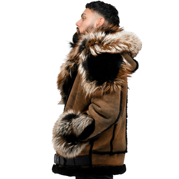 Biker Shearling with Fox Fur