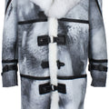 Men Maxim Shearling with Fox Collar and Hood