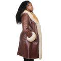 3/4 Brown Shearling with Fox Fur