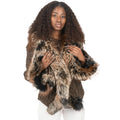 Crinkle Leather Jacket with Fox Fur Lining
