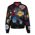 Jeff Hamilton NBA Collage Vegan Lather Jacket