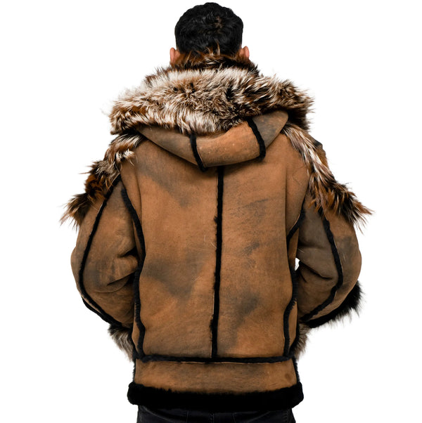 Biker Shearling with Fox Fur