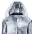 Men Maxim Shearling with Fox Collar and Hood