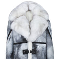 Men Maxim Shearling with Fox Collar and Hood