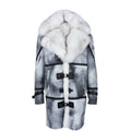 Men Maxim Shearling with Fox Collar and Hood