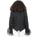 Crinkle Leather Jacket with Fox Fur Lining