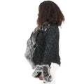 Crinkle Leather Jacket with Fox Fur Lining