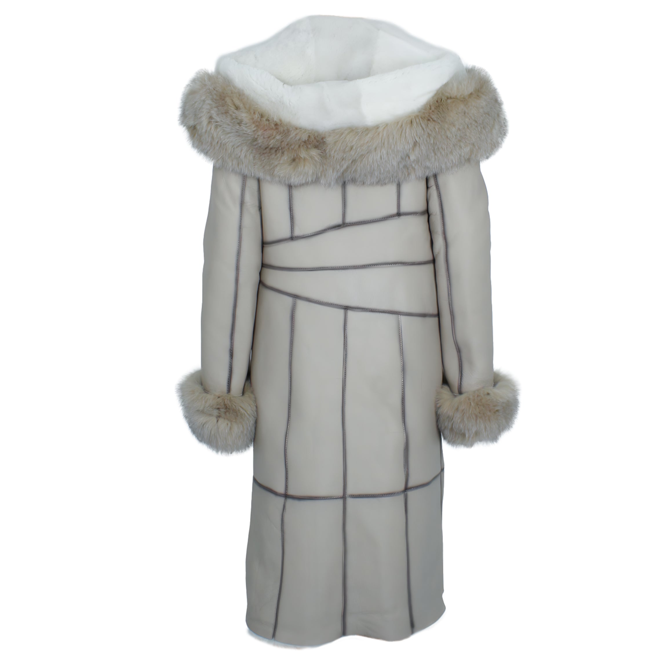 7/8 Acro Shearling with Fox Hood and Double Zipper – Daniel's Leather