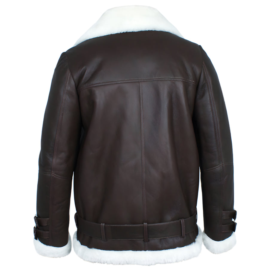 Shearling Trim Biker Jacket